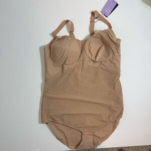 Women's HONEYLOVE LiftWear Cami Bodysuit 4X Sand Shapewear